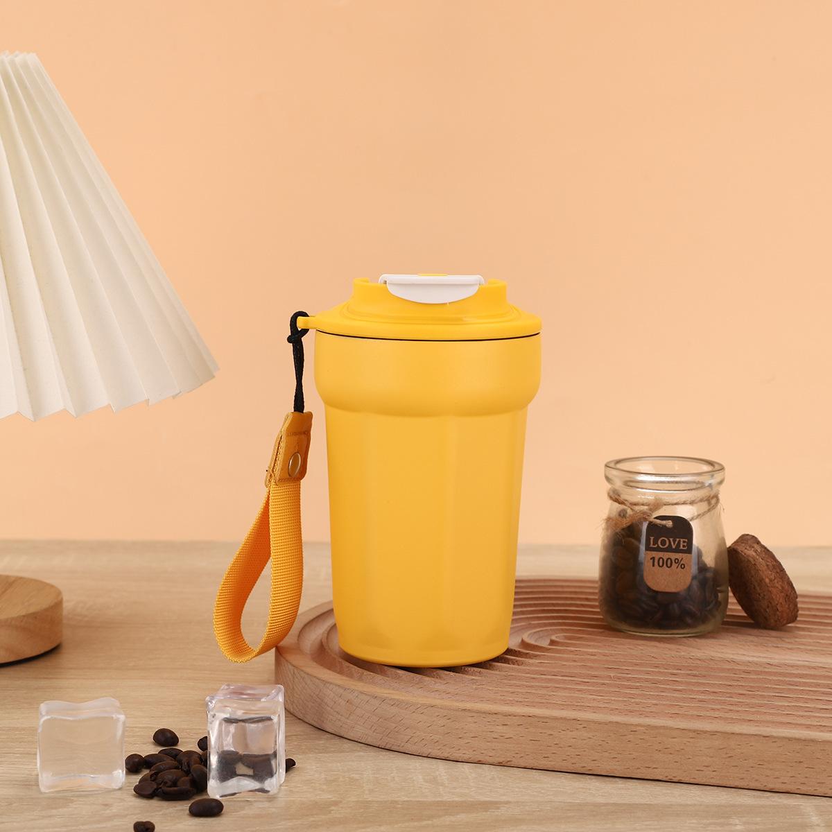 Thermos cup octagonal rhombus cup print commemorative water cup 450ml