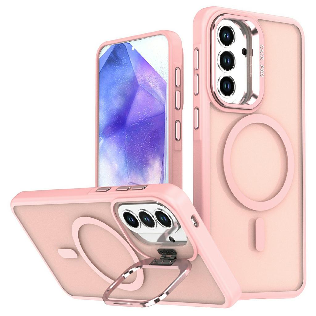For Samsung Galaxy A34 5G Magnetic Case Foldable Kickstand Matte PC + TPU Phone Cover