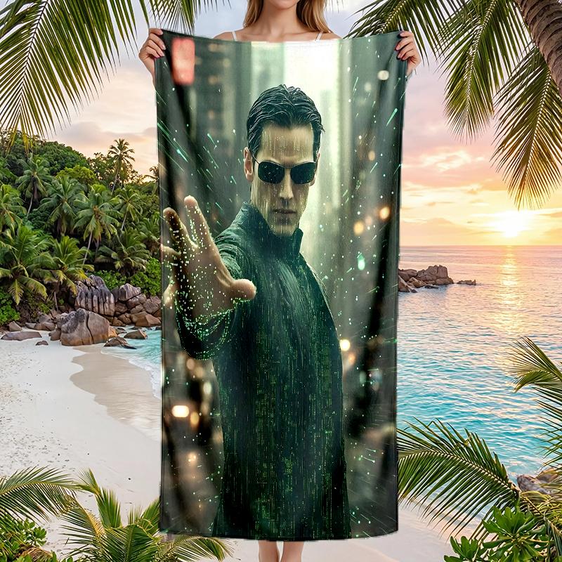 Matrix Fashion Beach Towel: Ideal for Summer Adventures Soft, absorbent and quick drying suitable for swimming and bathing
