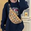 Retro-Karo-Tasche, literarisch und vielseitig, Brusttasche für Mädchen 2025, Umhängetasche, Knödeltasche, neue High-End-Nischen-Handy-Bauchtasche