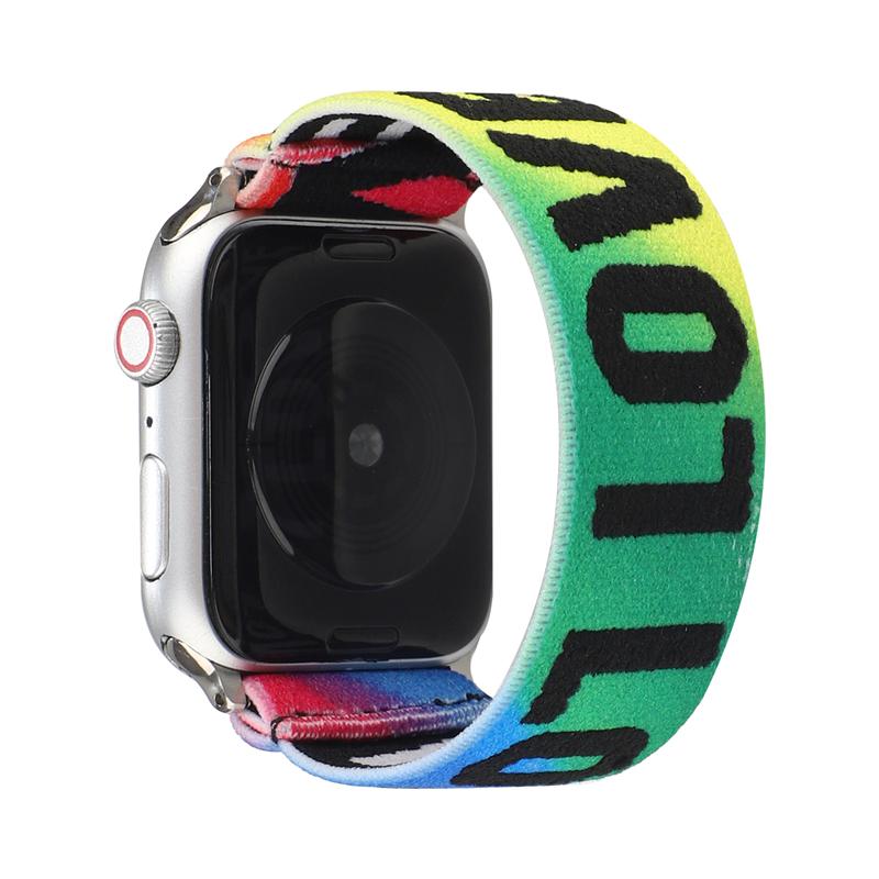 Elastic Fabric Bracelet for Apple Watch Band SE 7 6 5 4 41mm 45mm 40mm 44mm Strap for Iwatch Series 6 5 3 2 38mm 42mm Watchbands