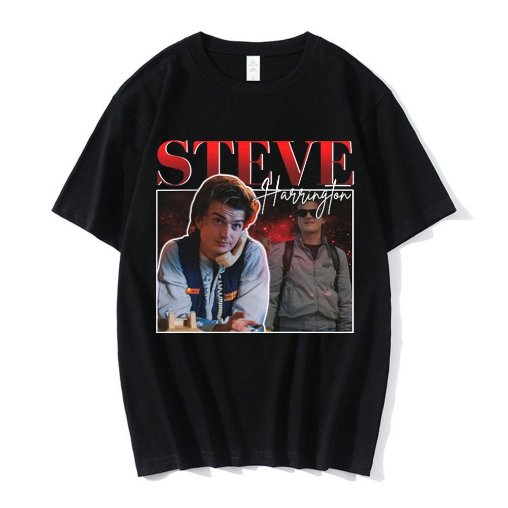 Steve Harrington T-shirts Women Graphics Print T-shirt Unisex Short Sleeve Oversize Pure Cotton T Shirt Harajuku Streetwear Tops