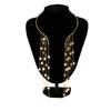 Chest Chain Long Tassel Star Necklace Goth Open Torques Choker Crystal Sequin Pendant  Jewelry Gift