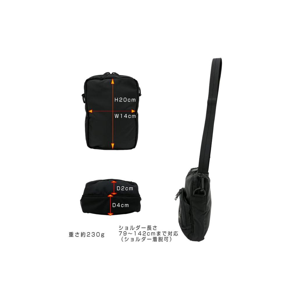 Porter Flash Vertical Mini Shoulder B6 for Men and Women Bag, Size, (Black)