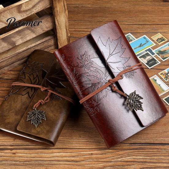 Faux Leather Cover Journal Vintage Journal, Refillable Notebook for Travel Office Daily Writing, A5 Size Lined Blank Dairy Planner, Gift Men