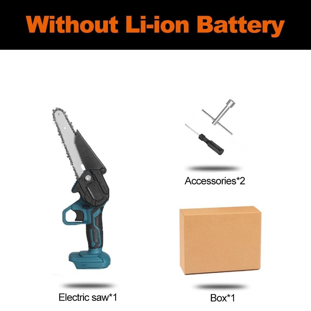 6 Inches Mini Electric Saw 88VF Chain Garden Tree Recording Saw Woodworking Tool Wood Cutter for 18V Battery 3000w