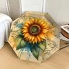 1pc Sunflower Music Notes Artwork Umbrella with Plastic Handle,Suitable for All Seasons Home Travel Outdoor UmbrellaDD1002