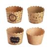 50Pcs Baking Cups Krafts Paper Cake Cups Liners Heat Resistant Oilproof Wrappers