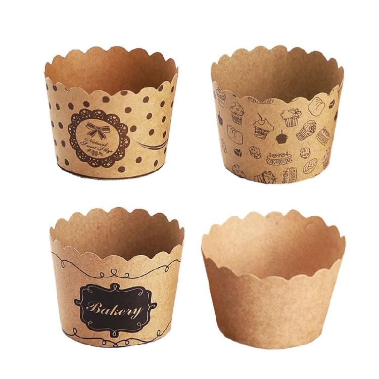 50 Stück Backförmchen Kraftpapier Kuchenförmchen Muffinförmchen Hitzebeständig Ölbeständig Wraps