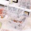 Large Three-Layer Removable 18-Grid 30-Grid Portable Transparent Plastic Jewelry Cosmetic Storage Box Fishing Gear Storage Large Box
