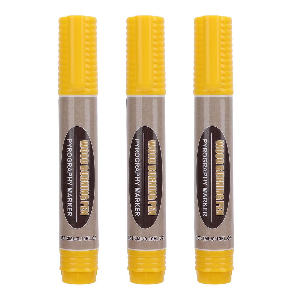 3 Pcs 3ml Scorch Marker Pen Multi Purpose Wood Burning Pen for Crafts Art Drawing Design
