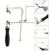 Adjustable Jewelry Saw Frame with V-Groove Clip Black Handle Tool Set for Precision Cutting DIY Wood and Jewelry Crafting Tools