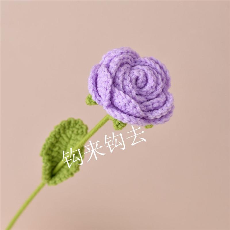 Handmade Knitted Wool Rose - Creative Valentine's Day or Birthday Gift for Girlfriend or Best Friend