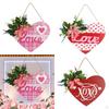 Heart-Shaped Wooden Love Plaque for Valentine's Day Decor