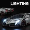 1/24 Lamborghini Veneno Sports Car Model Alloy Diecast Toy High Simulation Cars Wheel Suspension Pull Back Collection Birthday Gifts for Boy