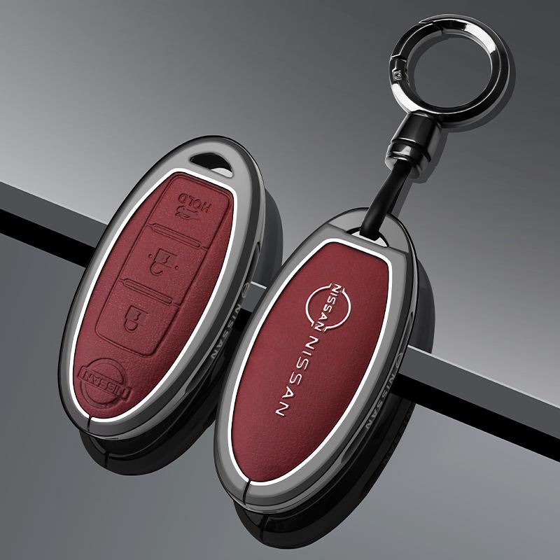 Husa cheie Nissan pentru Sylphy, Qashqai, Teana, X-Trail, Tiida, Kicks, Bluebird, Murano - Geantă unisex cu cataramă