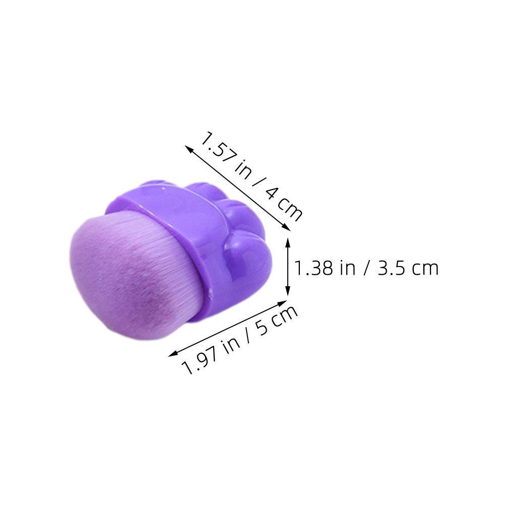 2Pcs Cat Paw Shaped Foundation Brush Soft Artificial Fiber Makeup Applicator for Liquid Powder Blush Concealer Portable Travel