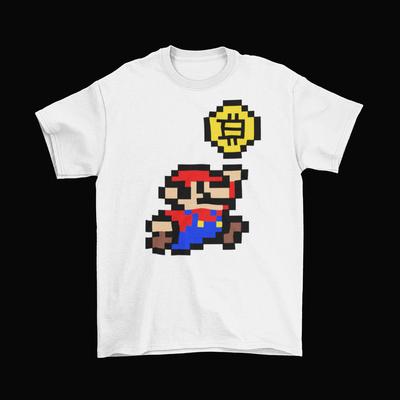 Bitcoin Super Mario Crypto T-Shirt Unisex Cotton Adult Sizes Nintendo Coins New
