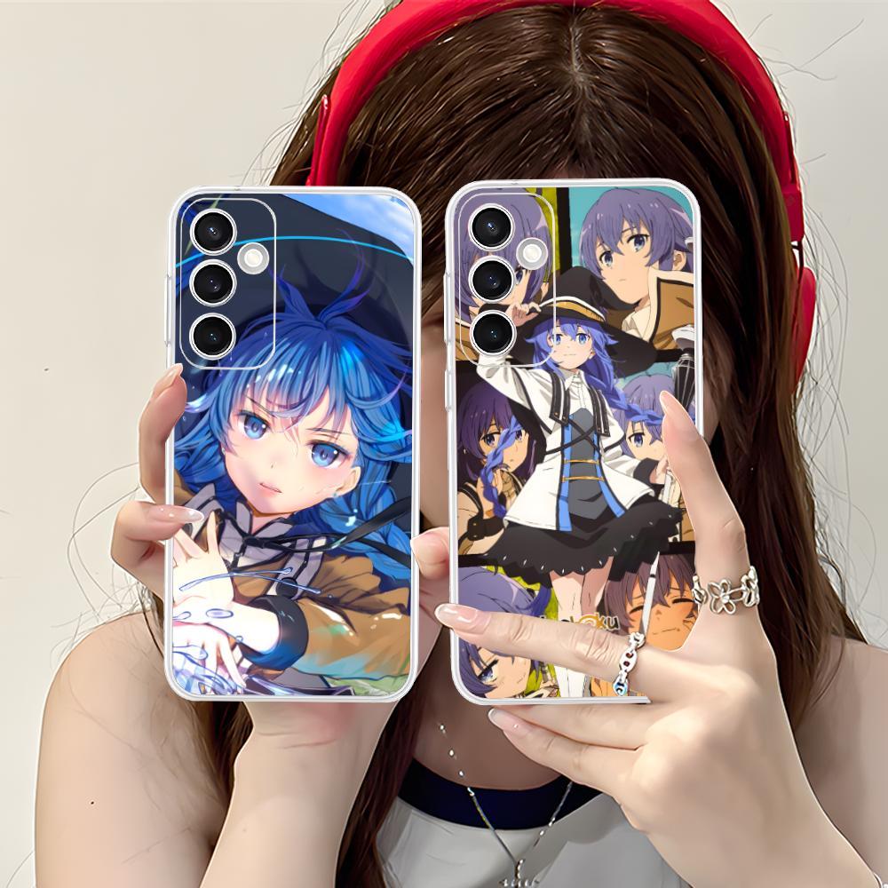 Mushoku Tensei Roxy Mobile Phone Case for Samsung Galaxy S25 S24 S23 S22 S21Plus FE Ultra Clear Colorful Cover Pretty Luxury