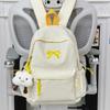Schoolbag Korean School Bag Female College Student Junior High School Girl Heart Embroidery Bow Backpack Female Lightweight Travel Backpack