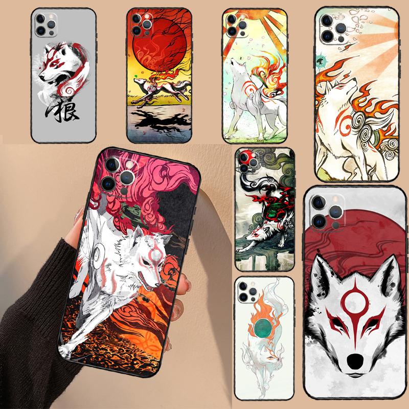 Okami Wolf Phone Case For iPhone 16 15 14 11 12 13 17 Pro Max mini 15 Plus 16e 17 Air Protective Cover
