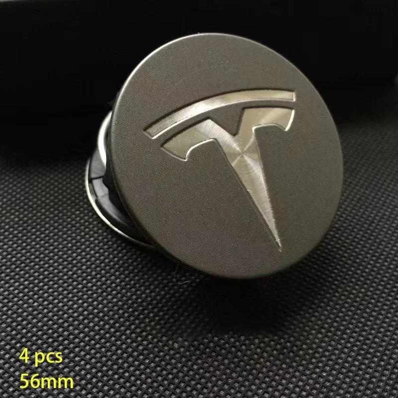 Car Sticker 2025 New Tesla Car  56mm Wheel Hub Center Caps For Tesla Model 3 Model Y Badge Cover Hubcaps for Tesla Model Y X S 2