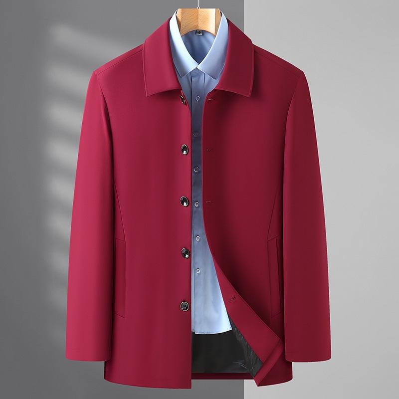 Men's Jacket Spring and Autumn Middle-aged Jacket Thin Business Leisure Leading Cadre Jacket