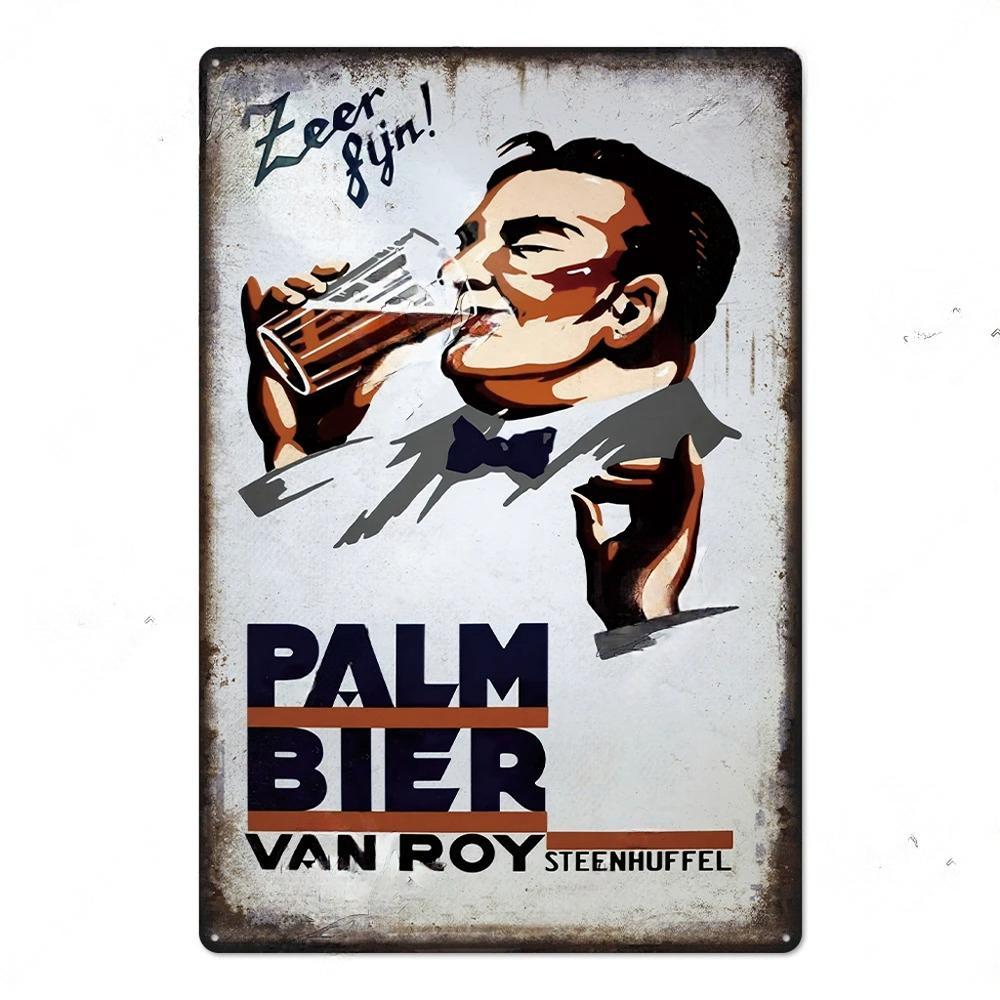 FJ Vintage Kovové Plechové Značky Dekor Pivo Plaketa Retro Plakáty Nástěnná Dekorace Talíř pro Bar Pub Restauraci