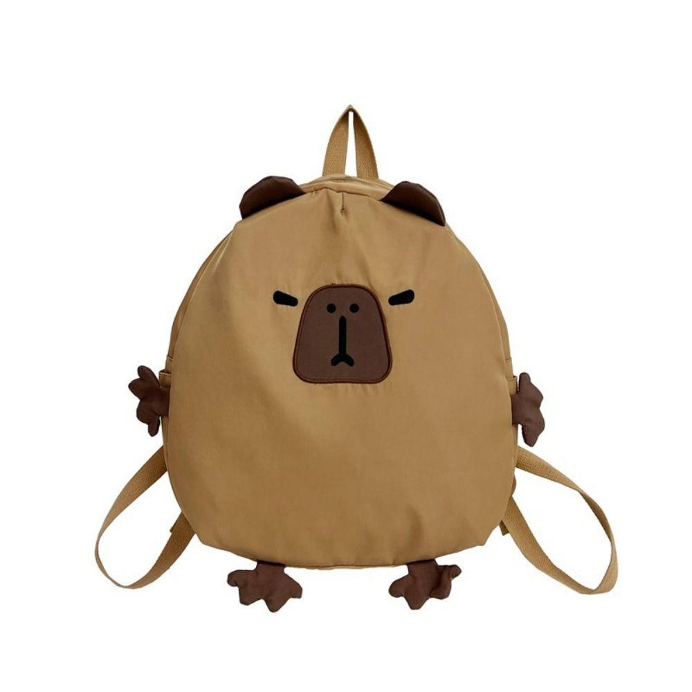 Large Capacity Capybara Backpack Travel Backpack Book Bags Casual School Bag
