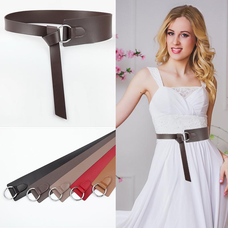 Super Wide Women'S Leather Belt Women'S Cowhide Belt Decorative Outer Dress Coat Women'S Belt