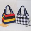 Women Fashion Zipper Oxford Cloth Bag Waterproof Casual Lunch Box Lightweight Vegetable Shopping Bag