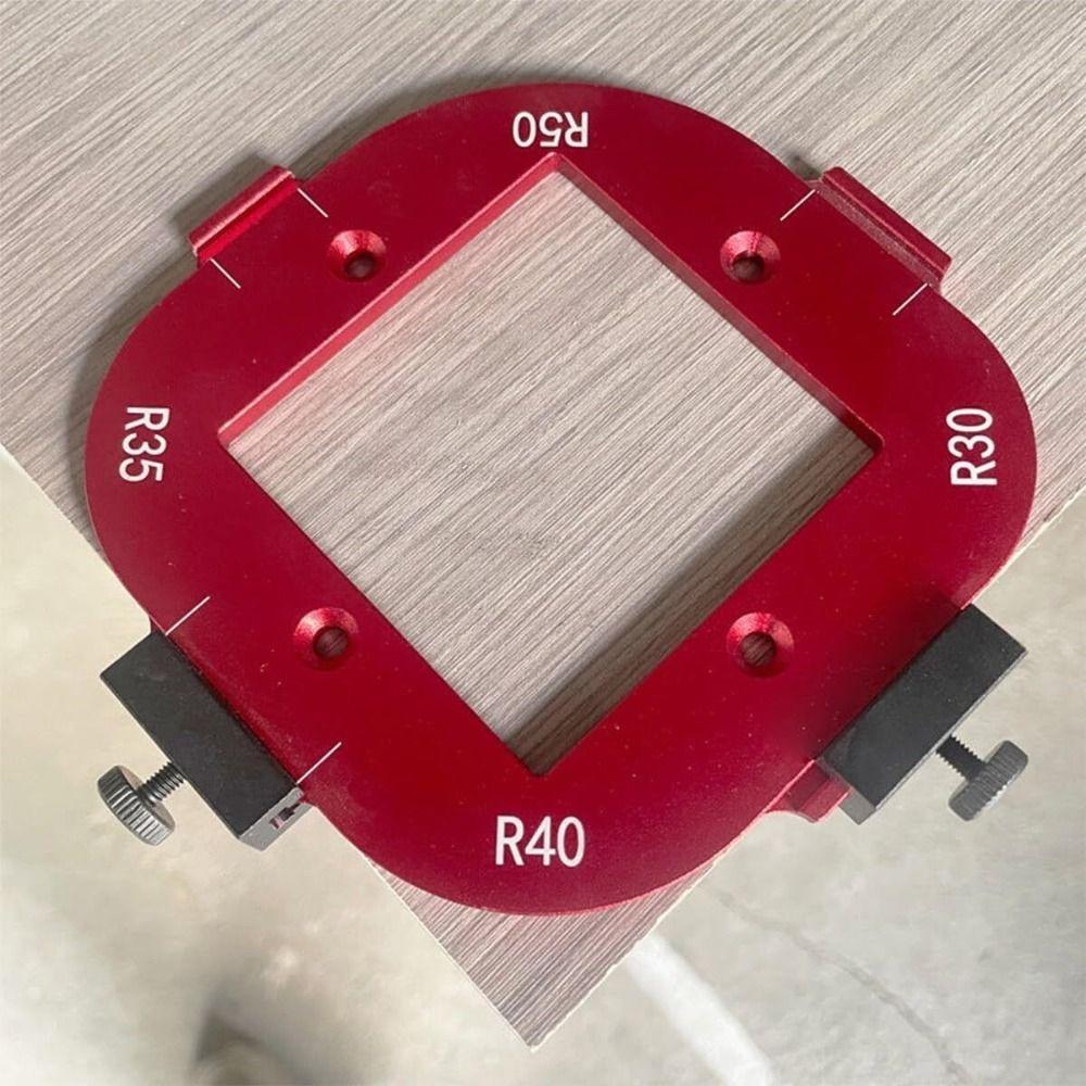 1/2Pcs Reusable Arc Angle Positioning Template Aluminum Alloy R10-R50 Radius Jig  Woodworking