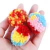 1Set Trendy Feather Catnip Cat Play Balls; Unique Soft Feather Catnip Toys for Kittens