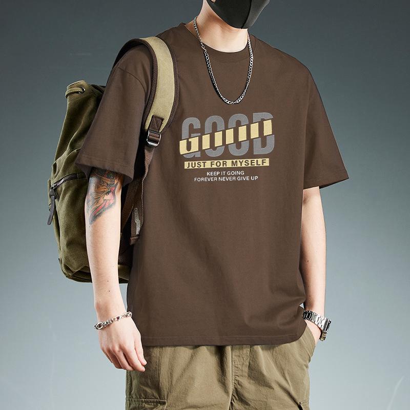 

Heavy Duty Pure Cotton Short Sleeved T-shirt Men s Summer Clothes American High Street Loose Ins Fashion Brand Men s Top 3XL