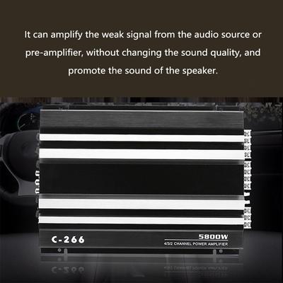 4 Channel Car Audio Amplifier 5800W High Power Amp. 4 Way Power Amplifier Car Audio Modification Part