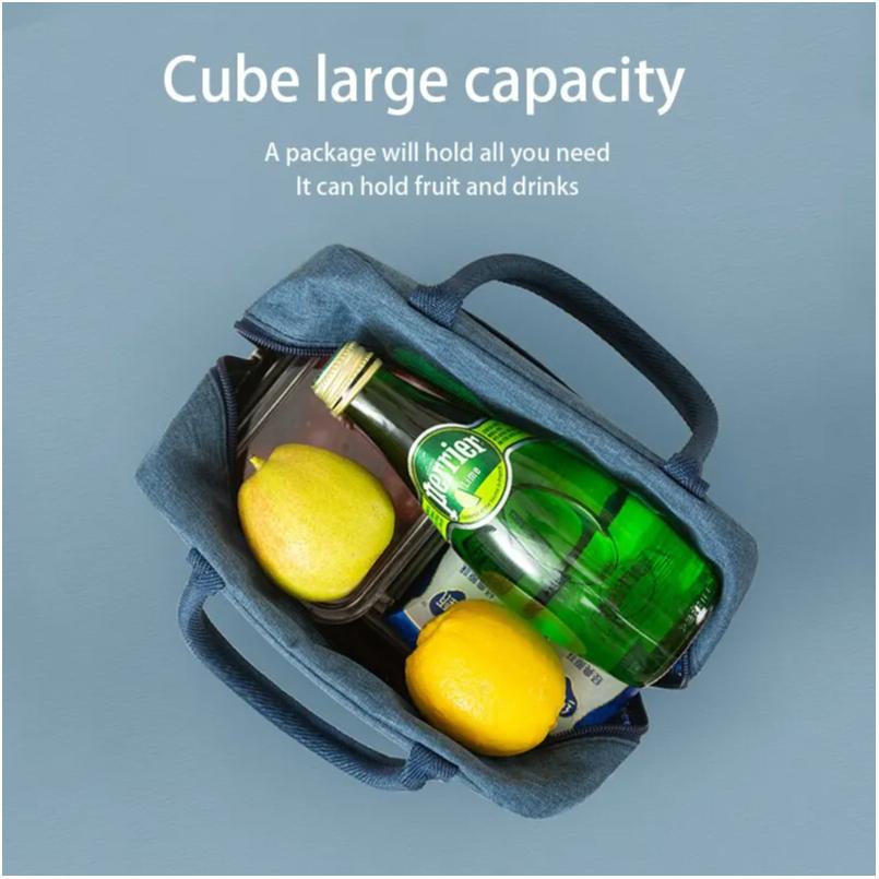 Insulated Lunch Bag Women Kids Cooler Bag Thermal Bag Portable Ice Pack Tote Canvas Food Container Food Picnic Bags