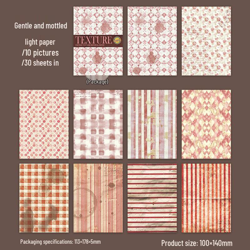 Retro Textured Paper for DIY Bullet Journals – Beautiful Day Series (6 Types)