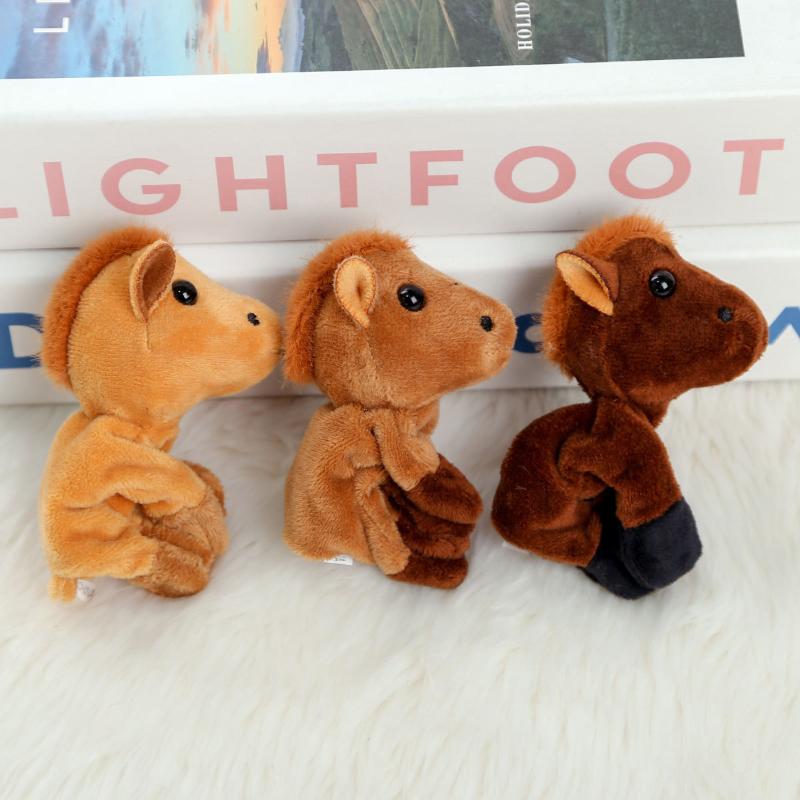 Cute Horse Mini Pendant Keychian Plush Toy Kawaii Lifelike Animal Simulation Stuffed Doll Bag Decor Friend Kid Birthday Gift