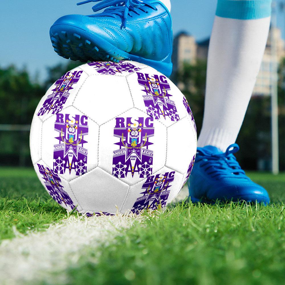 RSC Anderlecht Fußball Größe 5, Maschinengenähtes PVC, Langlebig & Hoher Rückprall, Für Alle Altersgruppen, Fanartikel, Spiele & Außenbereich.