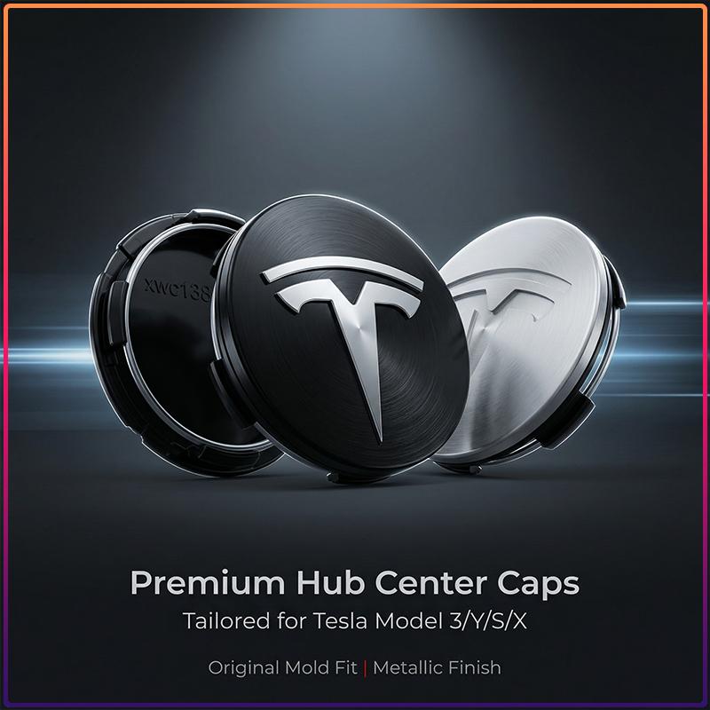 4Pcs 56MM Car Emblem Wheel Center Hub Cap Covers Auto Rim Cover For Tesla Model S Model X Model Y Model 3 Roadster SpaceX Accessory