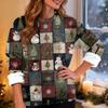 Women's Fashion Casual Long Sleeve Christmas Printed Round Neck Top Sweatshirt