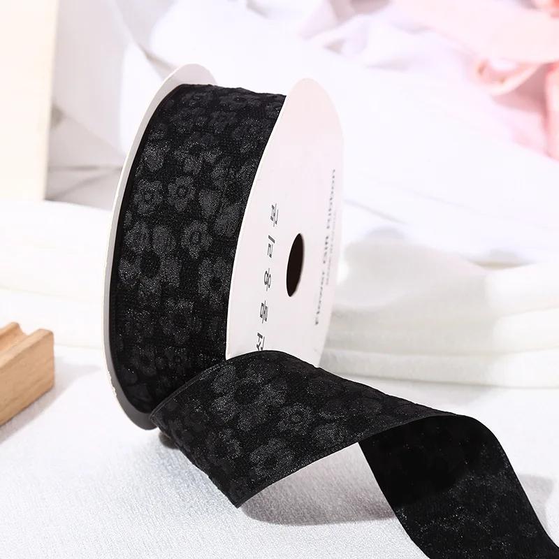 10Yards 25/40mm 3D Flower Wrinkle Embossment Ribbon DIY Accessories for Bows Bouquets Gift Wrapping Sewing Clothes Materials