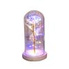 Glass  Dome  Cover  Roses  Ornaments Colorful Bendable Led Light Bar Valentine Day Creative Gift Weddings Family Dinners Decoration