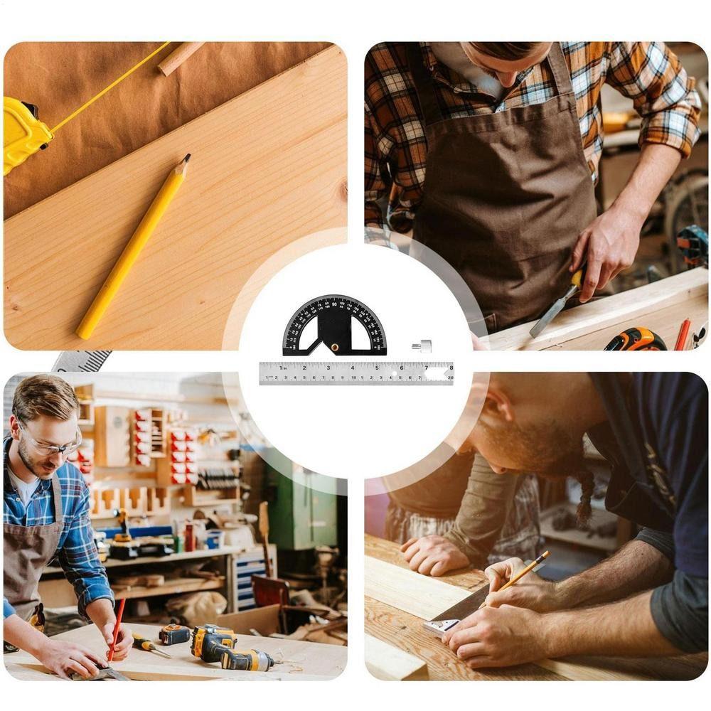 Adjustable Angle Plate Angle Ruler Protractor  Woodworking Edge Measurement