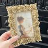 Resin Rose Edged Picture Frame Rectangular European Style Retro Gold Photo Frame Romantic 5/6/7 Inch Photo Props Frame Ornaments