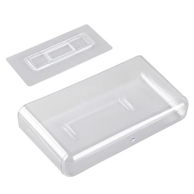 Cutie de Depozitare Adezivă Plastic Transparent Montat pe Perete Suport de Depozitare Flotant Organizator de Birou pentru