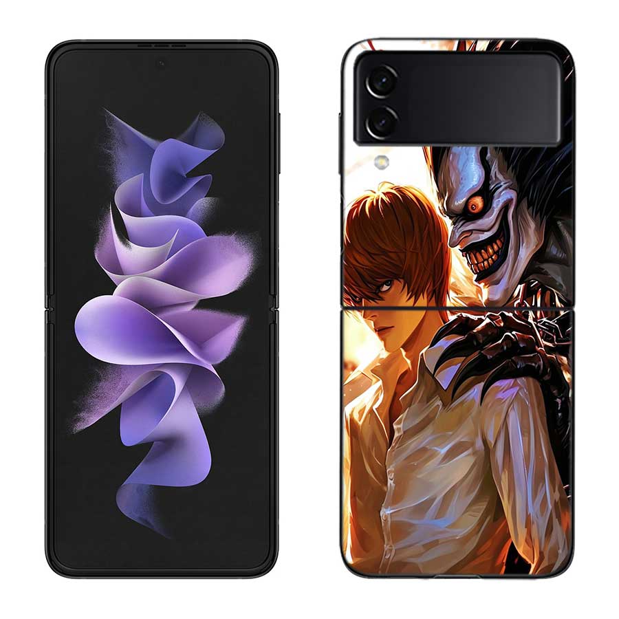 Anime Deth Note Light Yagami Case For Samsung Z Flip 6 5G Galaxy Z Flip 5 4 3 5G Black Hard Cell Phone Cover Luxury PC Shell Coq