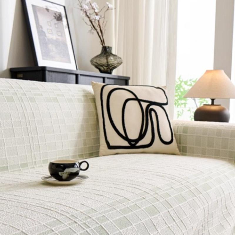 Ice silk summer sofa cover fabric cushion sofa cushion anti-slip cat scratch cover cover