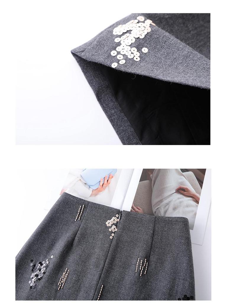 Chic Petite A-Line Sequin Skirt for Women - Spring/Autumn 2026