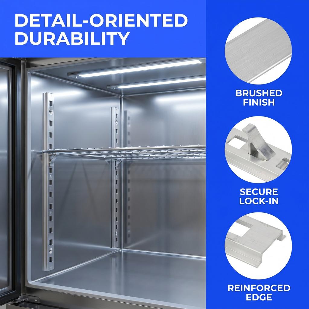 2 Set Refrigerator Shelf Pilaster Track With Plastic Round Clips Support Hooks For Freezer Hole Spacing 175mm Easy To Install